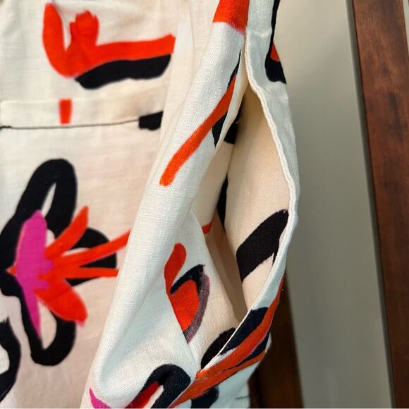 NWT Tanya Taylor Quinn Linen-Blend Shorts Floral Size Large Retail $275 - Picture 7 of 10